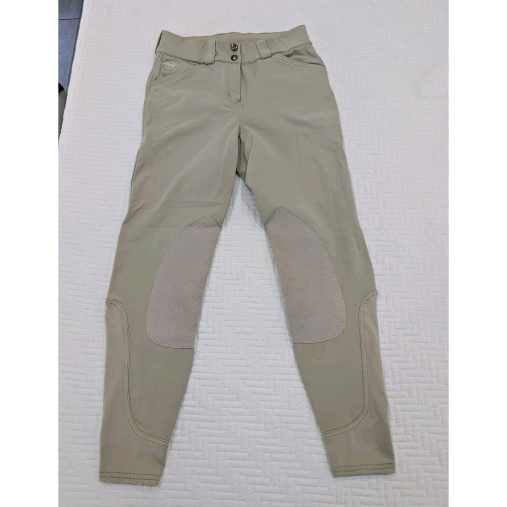 Piper SmartPak Riding Breeches Womens 24R Tan Knee Patch Equestrian Stretch Pant